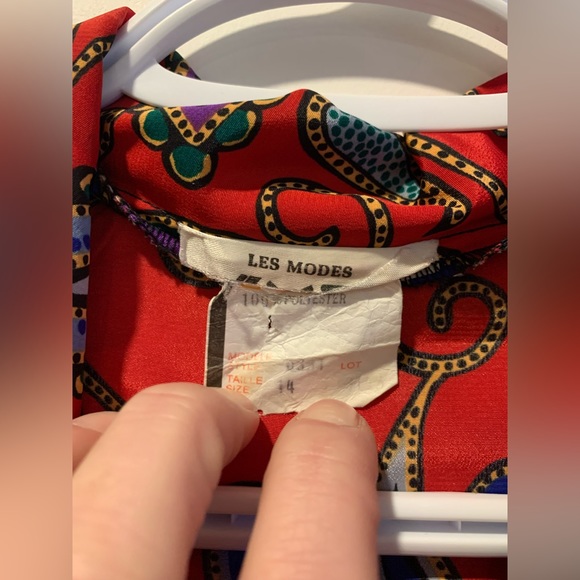 Vintage Funky Paisley Print Blouse - Picture 2 of 3